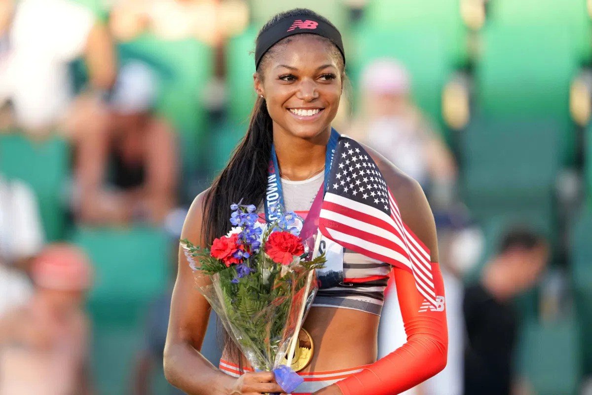 American Sprinter Gabby Thomas Wins 200-Meter Gold Medal